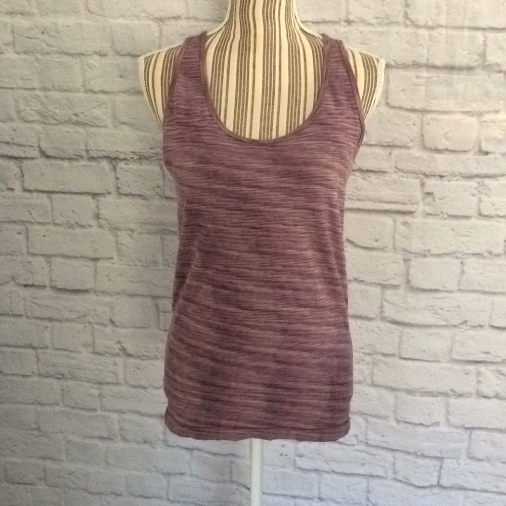 Athleta Purple Stripe Tank Top Racerback